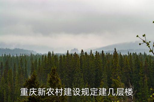 重慶新農(nóng)村建設(shè)規(guī)定建幾層樓