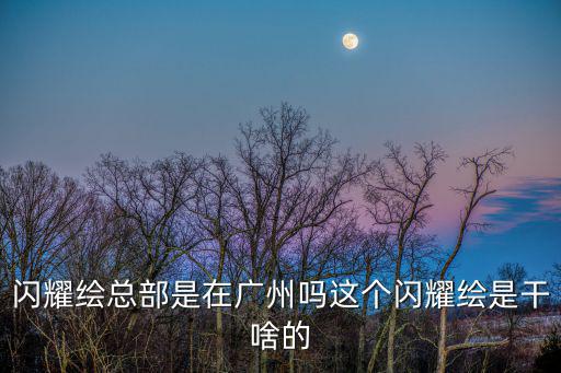 閃耀繪總部是在廣州嗎這個閃耀繪是干啥的