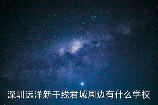 深圳遠洋新干線君域周邊有什么學校