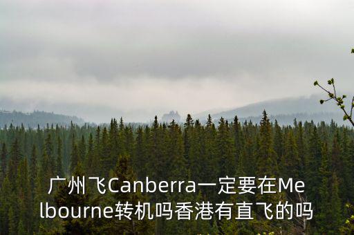 廣州到堪培拉有直航嗎，廣州飛Canberra一定要在Melbourne轉(zhuǎn)機(jī)嗎香港有直飛的嗎
