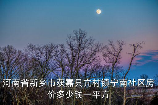 河南省新鄉市獲嘉縣亢村鎮寧南社區房價多少錢一平方