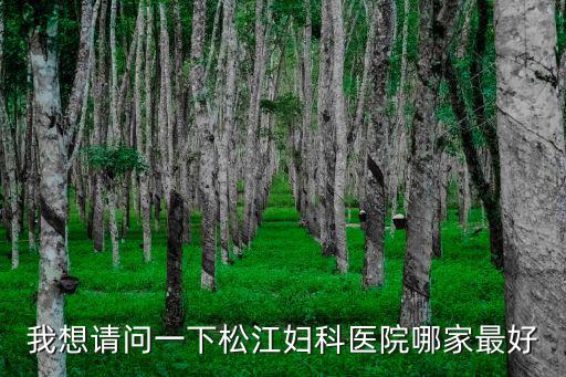 我想請問一下松江婦科醫院哪家最好
