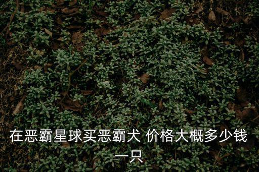 在惡霸星球買惡霸犬 價(jià)格大概多少錢一只