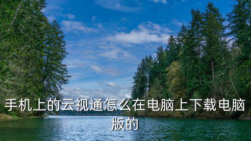 手機上的云視通怎么在電腦上下載電腦版的