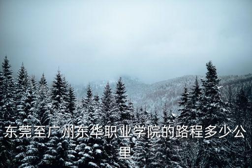 東莞至廣州東華職業(yè)學院的路程多少公里