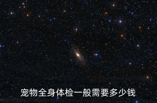 寵物全身體檢一般需要多少錢