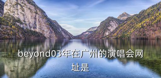 beyond03年在廣州的演唱會網址是