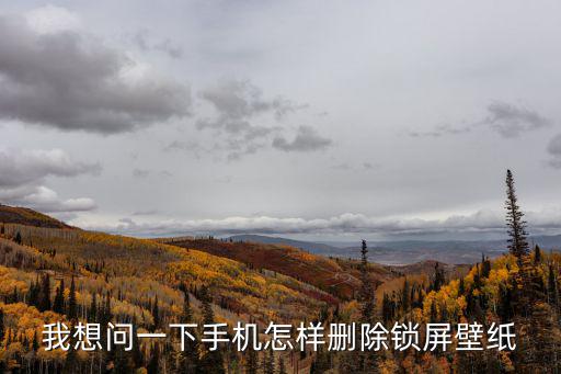 我想問一下手機怎樣刪除鎖屏壁紙