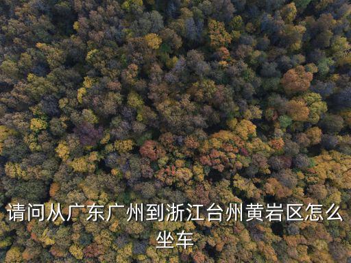 請問從廣東廣州到浙江臺州黃巖區(qū)怎么坐車
