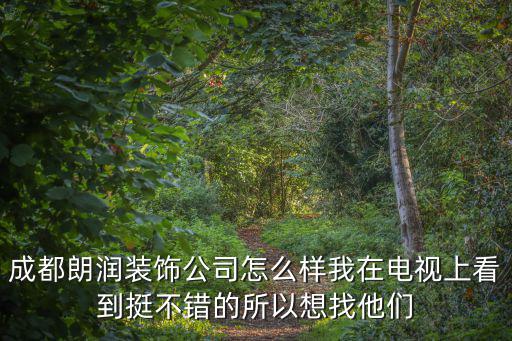 成都朗潤裝飾公司怎么樣我在電視上看到挺不錯的所以想找他們