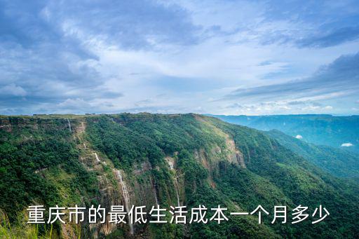 重慶市的最低生活成本一個月多少