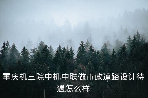 重慶機(jī)三院中機(jī)中聯(lián)做市政道路設(shè)計(jì)待遇怎么樣