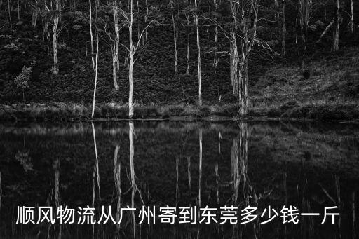 順風物流從廣州寄到東莞多少錢一斤