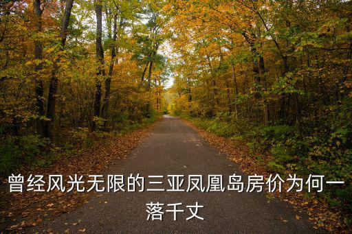 曾經風光無限的三亞鳳凰島房價為何一落千丈