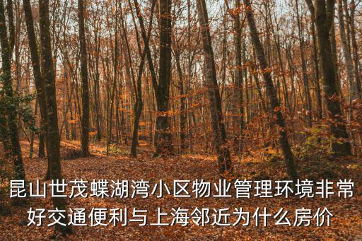 昆山世茂蝶湖灣小區(qū)物業(yè)管理環(huán)境非常好交通便利與上海鄰近為什么房價