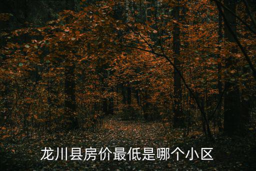 龍川縣房價最低是哪個小區