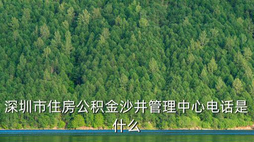 深圳市公積金電話多少，深圳市住房公積金沙井管理中心電話是什么