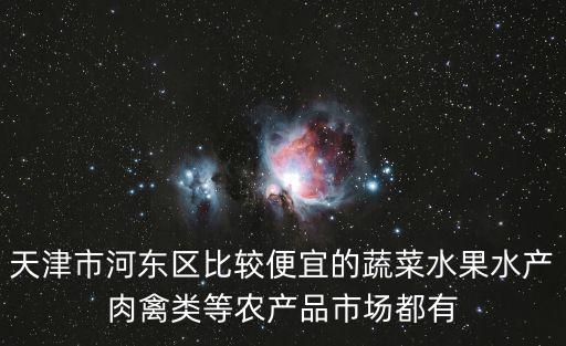 天津市河東區比較便宜的蔬菜水果水產肉禽類等農產品市場都有