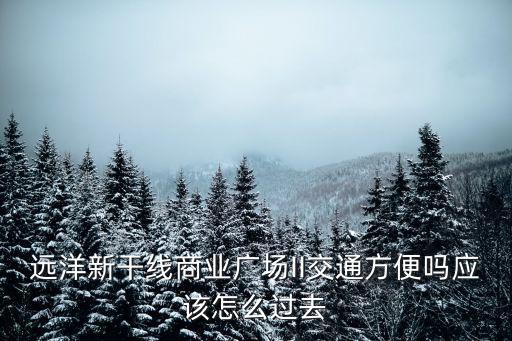 遠洋新干線商業(yè)廣場II交通方便嗎應該怎么過去