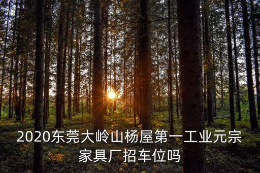 2020東莞大嶺山楊屋第一工業元宗家具廠招車位嗎