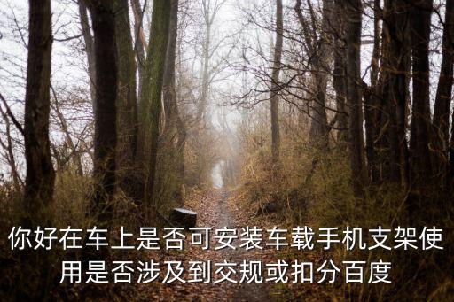 你好在車上是否可安裝車載手機支架使用是否涉及到交規或扣分百度