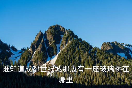 誰知道成都世紀城那邊有一座玻璃橋在哪里