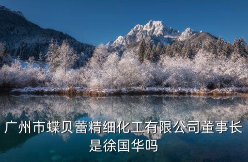 廣州市蝶貝蕾精細化工有限公司董事長是徐國華嗎