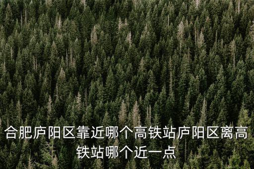 合肥廬陽區(qū)靠近哪個高鐵站廬陽區(qū)離高鐵站哪個近一點