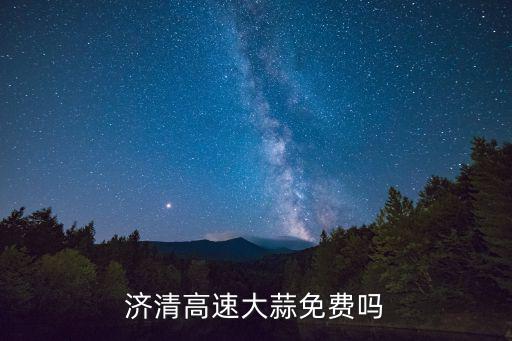 濟清高速大蒜免費嗎