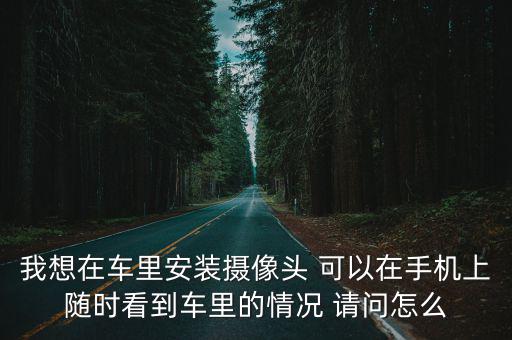 我想在車里安裝攝像頭 可以在手機上隨時看到車里的情況 請問怎么