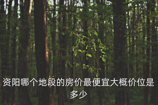 資陽哪個地段的房價最便宜大概價位是多少