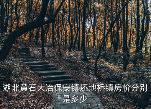 湖北黃石大冶保安鎮還地橋鎮房價分別是多少
