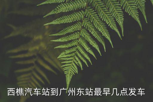 廣州東到西樵汽車站時刻表查詢，西樵汽車站到廣州東站最早幾點發車