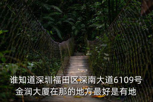 誰知道深圳福田區(qū)深南大道6109號金潤大廈在那的地方最好是有地