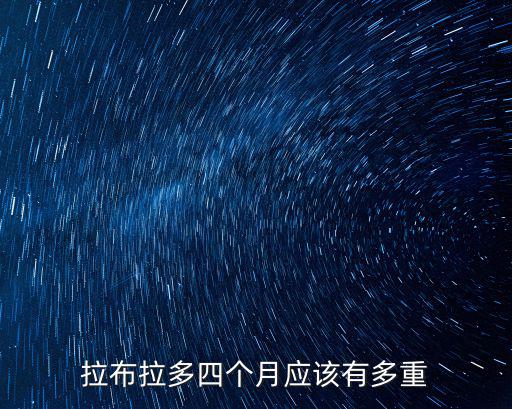 拉布拉多四個月應該有多重