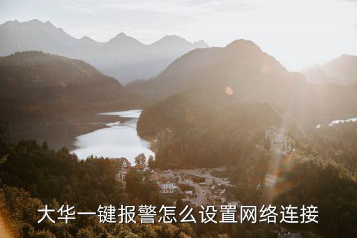 大華一鍵報(bào)警怎么設(shè)置網(wǎng)絡(luò)連接