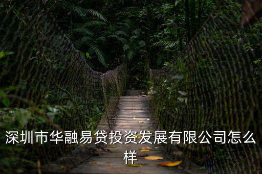 深圳市華融易貸投資發展有限公司怎么樣