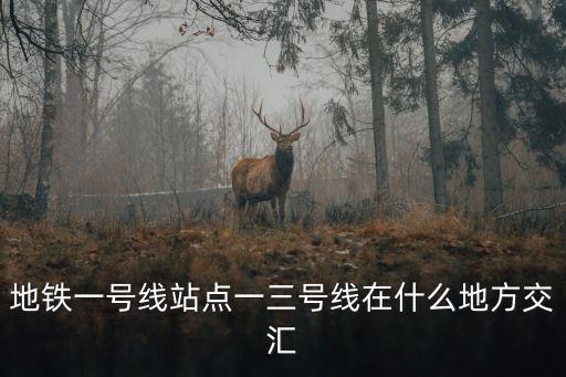 地鐵一號線站點一三號線在什么地方交匯