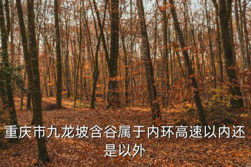 重慶市九龍坡含谷屬于內(nèi)環(huán)高速以內(nèi)還是以外