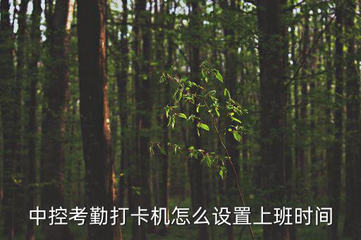 打卡考勤機怎么調時間，中控考勤打卡機怎么設置上班時間