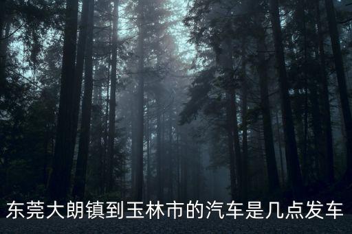 東莞到玉林汽車時刻表，東莞到玉林的汽車從東莞晚上六點開的車一般幾點到玉林