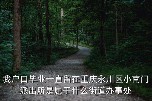 我戶口畢業一直留在重慶永川區小南門派出所是屬于什么街道辦事處