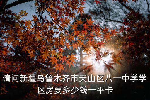 請(qǐng)問新疆烏魯木齊市天山區(qū)八一中學(xué)學(xué)區(qū)房要多少錢一平卡