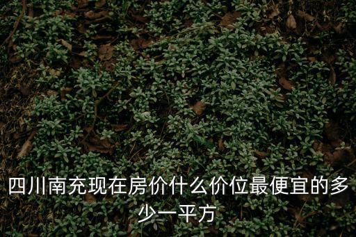 四川南充現(xiàn)在房價(jià)什么價(jià)位最便宜的多少一平方