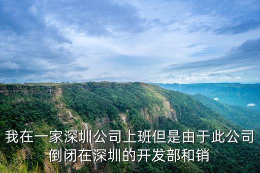 我在一家深圳公司上班但是由于此公司倒閉在深圳的開發部和銷