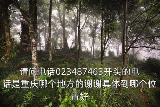 請問電話023487463開頭的電話是重慶哪個地方的謝謝具體到哪個位置好