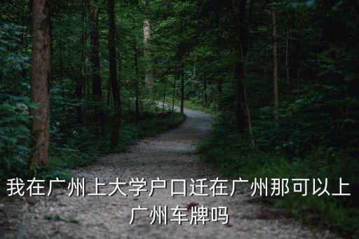 我在廣州上大學戶口遷在廣州那可以上廣州車牌嗎