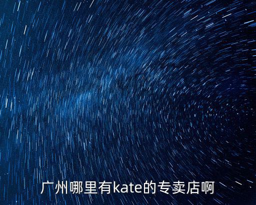 廣州的廣州的奧特萊斯在哪，廣州哪里有kate的專賣店啊