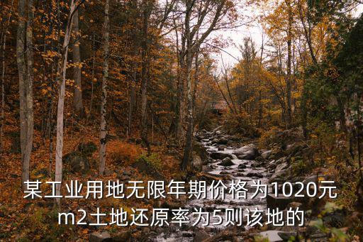 某工業用地無限年期價格為1020元m2土地還原率為5則該地的