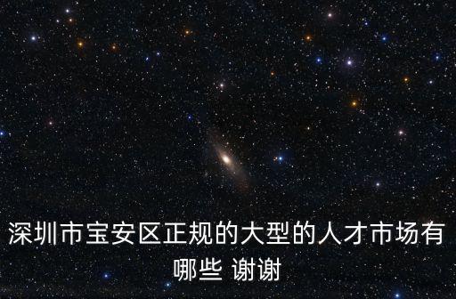 深圳市寶安區正規的大型的人才市場有哪些 謝謝